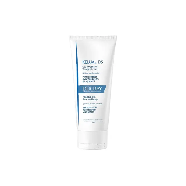 Ducray Kelual DS Gel Moussant Αφρίζον Τζελ Καθαρισμού Πρόσωπο και το Σώμα των Ερεθισμένων Δερμάτων που εμφανίζουν Κοκκινίλες και Λέπια, 200ml