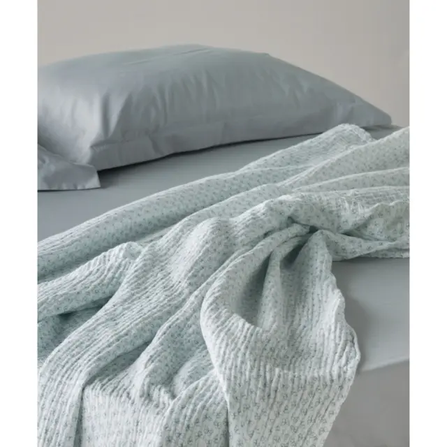 Κουβέρτα Ημίδιπλη Kentia Evanthia 02A White-Mint 180x240 2