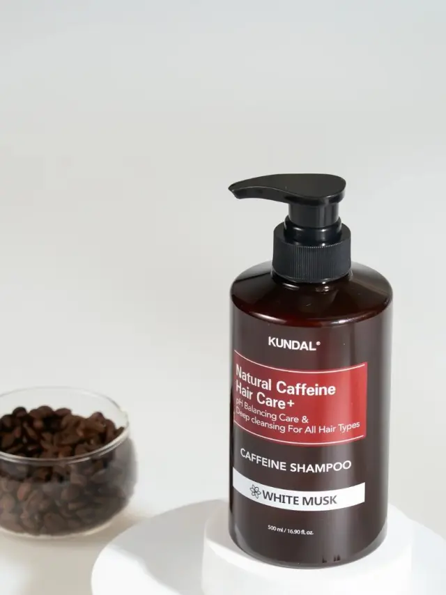 Kundal Natural Caffeine Hair Care+ Shampoo White Musk Σαμπουάν για Μαλλιά με Τάση Τριχόπτωσης, Λιπαρότητας και Αδυναμίας, 500ml 3