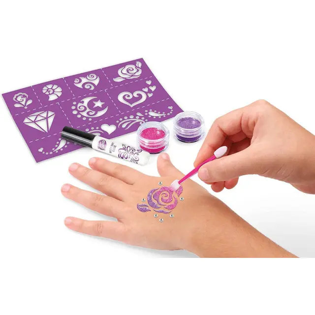 Cra-Z-Art Glitter Beauty Set 3-σε-1 Σετ Διακόσμησης Μαλλιών & Σώματος με Γκλίτερ και Πετράδια - 8+ Ετών 3