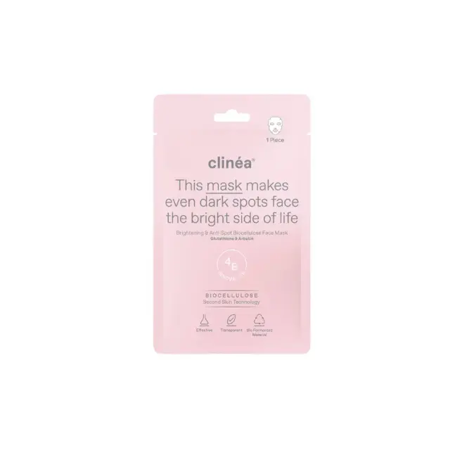 Clinea | Brightening & Anti-Spot Biocellulose Face Mask Μάσκα Προσώπου Κατά των Κηλίδων & της Υπερμελάγχρωσης | 1τεμ