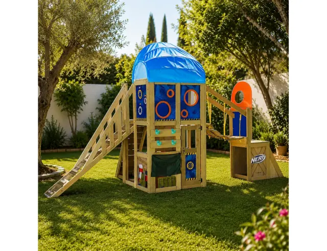 Οχυρό Nerf Command Base KidKraft με διαστάσεις 4.45x1.84x2.61m