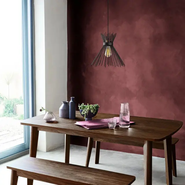 Φωτιστικό οροφής Candle I pakoworld E27 μέταλλο μαύρο Φ25x30εκ 2