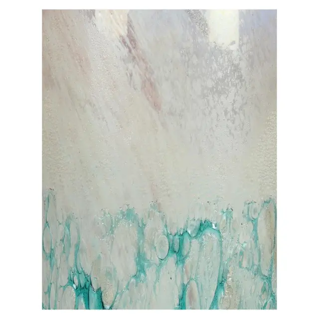 Βάζο Τιρκουάζ Γυαλί 12x12x36cm 2
