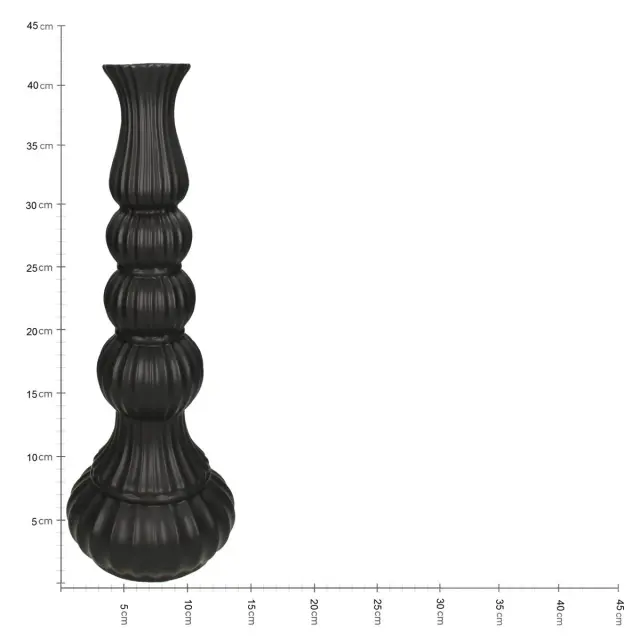 Βάζο Μαύρο Κεραμικό 15.5x15.5x41.5cm 3