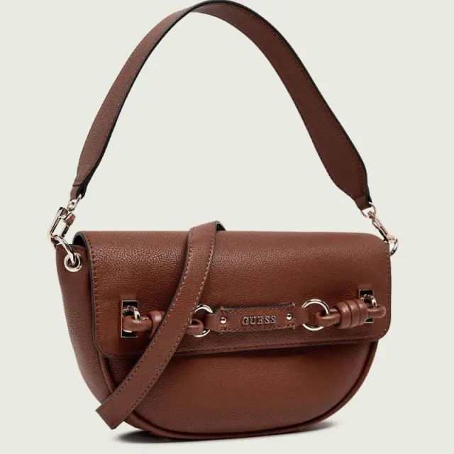 Guess - Γυναικεία Τσάντα Camelia Shoulder Bag HWBG9742190-COG Καφέ 2