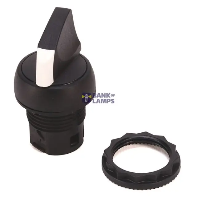 Selector Switch 2-Position Maintained Black Knob