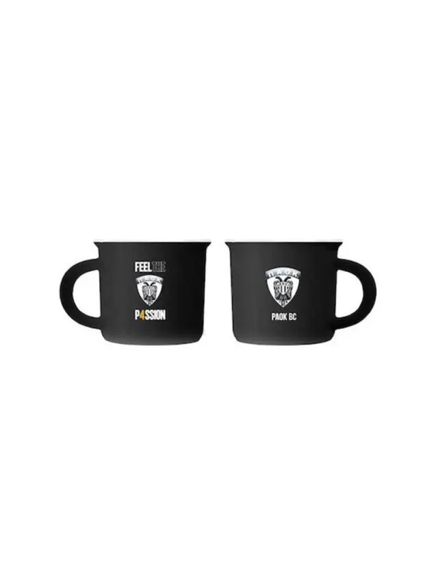 Κεραμική Κούπα Espresso ΠΑΟΚ Μπάσκετ 70ml / XP.RP.00728 (Χάρτινη Πόλη)