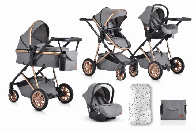 MONI - Baby stroller Midas 3 in 1 grey - 3800146235802