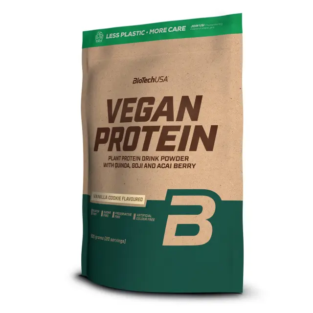 Biotech USA Vegan Protein Χωρίς Γλουτένη & Λακτόζη με Γεύση Vanilla Cookies 500gr