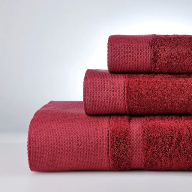 Σετ πετσέτες 600gsm New Rosa Burgundy Σετ 3ων τεμαχίων (30x50, 50x90, 100x150)
