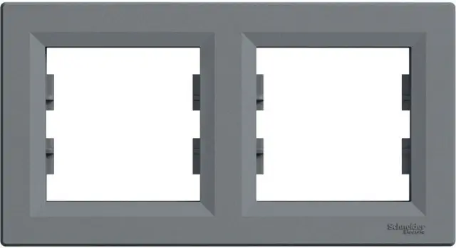 Asfora-horizontal 2-gang frame-steel