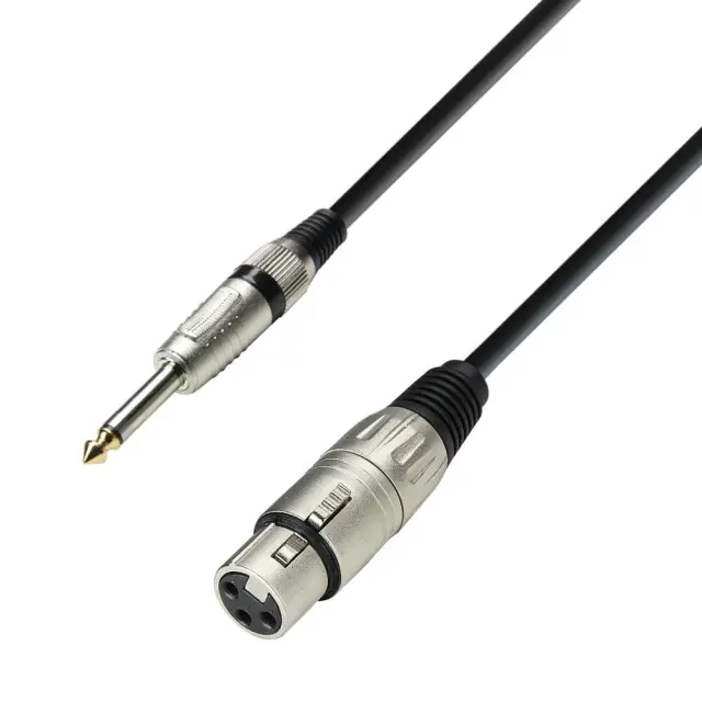 Adam Hall K3MFP0100 3Star Series Καλώδιο Μικροφώνου XLR(f) - 1/4 Mono Jack 1m Μαύρο