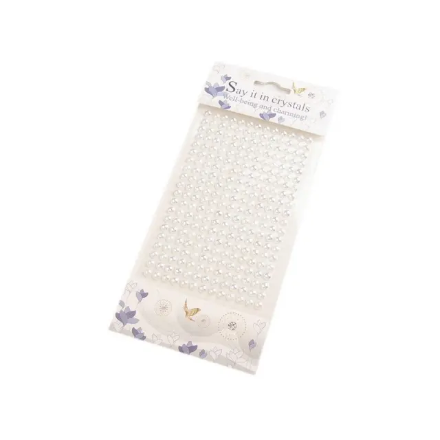Πέρλες αυτοκόλλητες perle λευκό Ø6mm ,260 τεμ.