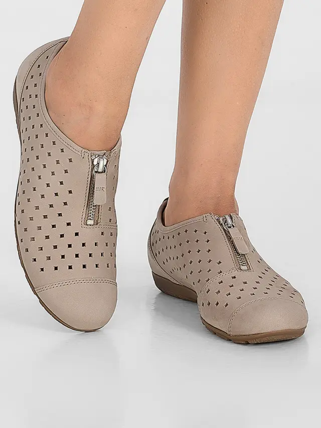 Gabor Μοκασίνια-Loafers Γυναικείο δέρμα Nubuck Μπεζ GAB/44166 12-LEINEN 2