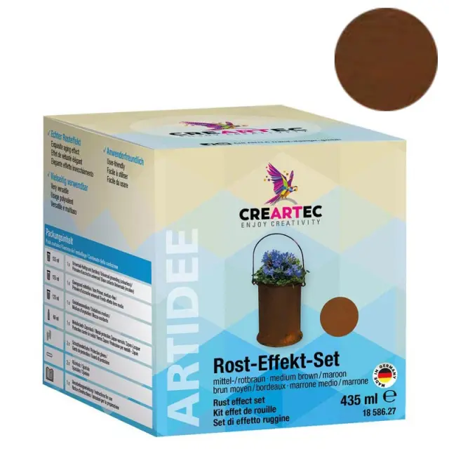 Creartec Σετ Εφέ Σκουριάς Σιδήρου Medium Brown - 435ml