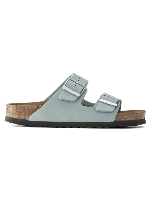 Birkenstock Πέδιλα Unisex δέρμα Nubuck Μπλέ BIR/ARIZONA SOFT 1021446 F/AQUA 3