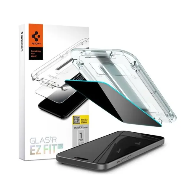 Spigen Screen Protection Glas.tR EZ Fit Privacy Tempered Glass iPhone 15 Plus