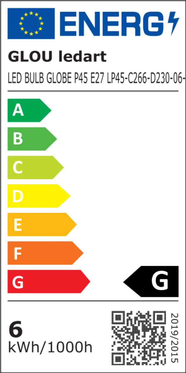 Glou LedArt , Λάμπα Led Clobe P45 6W Ε14 230V 4000K 2