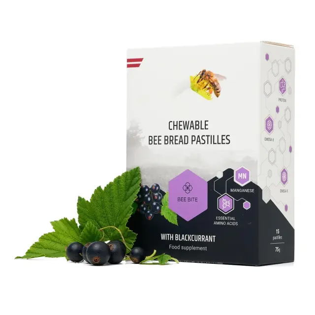 Bee bread pastilles με Blackcurrant 75g