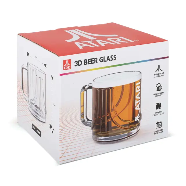ThumbsUp® Atari 3d Beer Glass Retro Ποτήρι Μπύρας 600ml 2