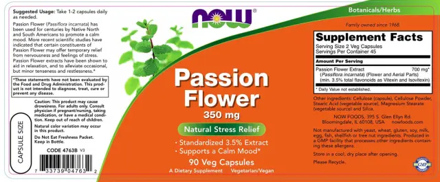 Now Foods Passion Flower 350 mg 2