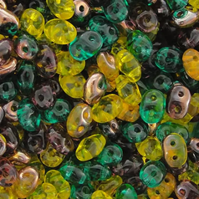 Χάντρα Superduo - Mix Mardi Gras - 2.5x5mm ~10gr
