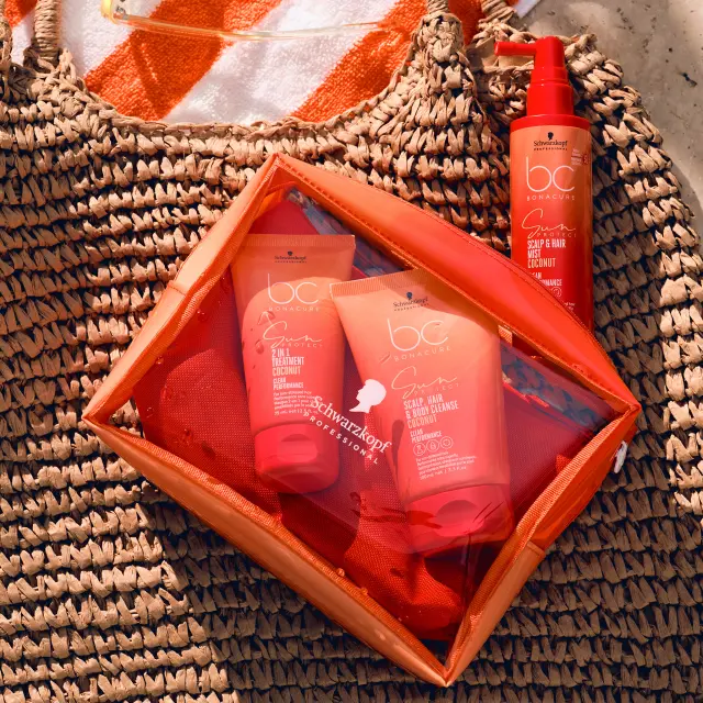 Schwarzkopf Professional BC Bonacure Sun Protect Summer Set (Cleanse 100ml, 2-In-1 Treatment 75ml, Mist 100ml) 2