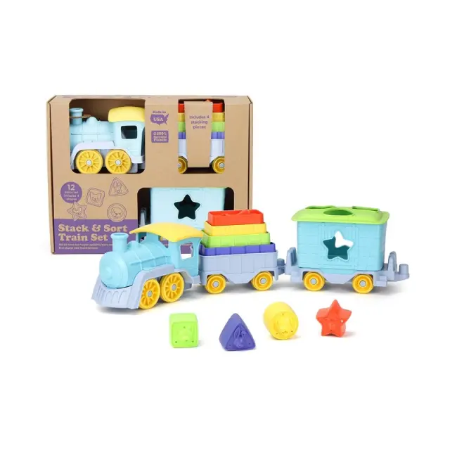 Green Toys: Τρενάκι Δραστηριοτήτων με Κύπελλα & Σχήματα 2
