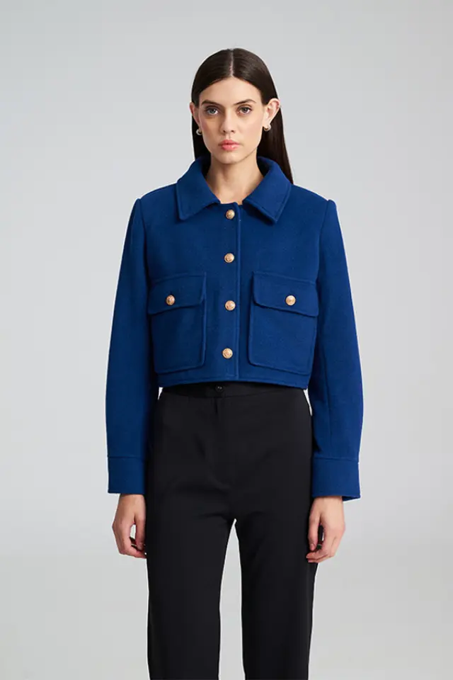 Κοντό jacket με χρυσά κουμπιά TUNIC - XS