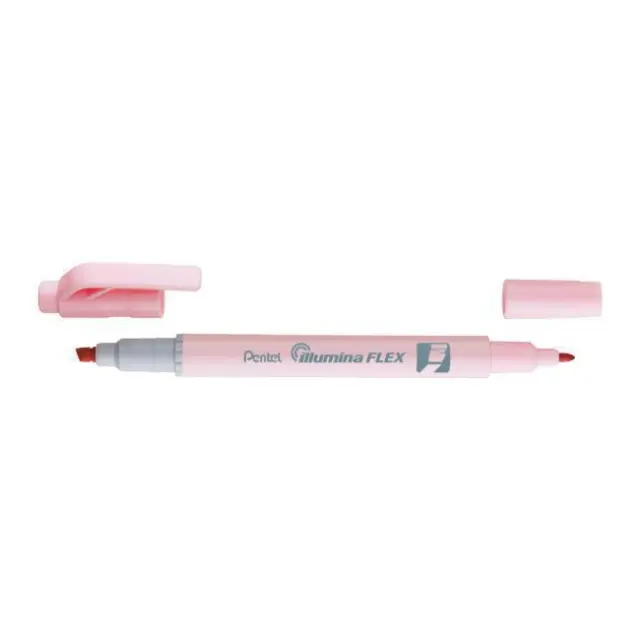 Pentel Illumina Μαρκαδόρος Υπογράμμισης 2πλής Όψεως Pastel Pink (SLW11P-PE)
