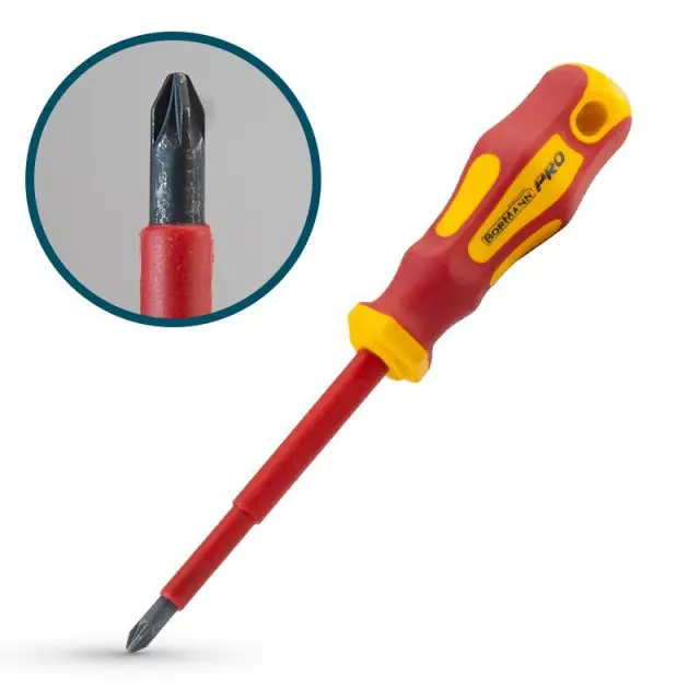 Bormann Pro BHT7096 - Κατσαβίδι σταυρού PZ VDE 1.000V 2x100mm CrV (046189)