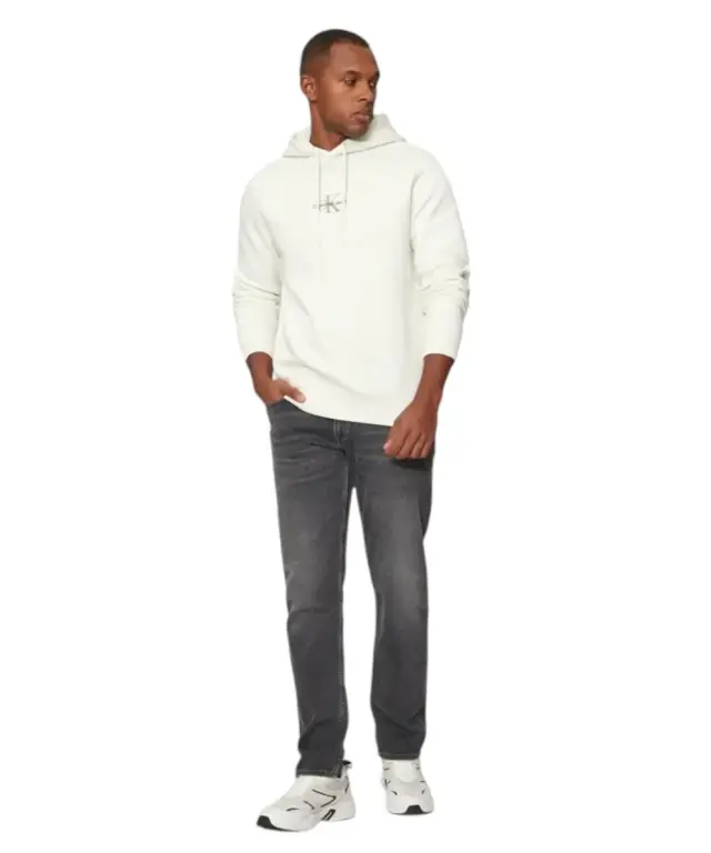 Calvin Klein - Fleece Monogram Φούτερ J30J325629-YBI Εκρού - 2XL 2