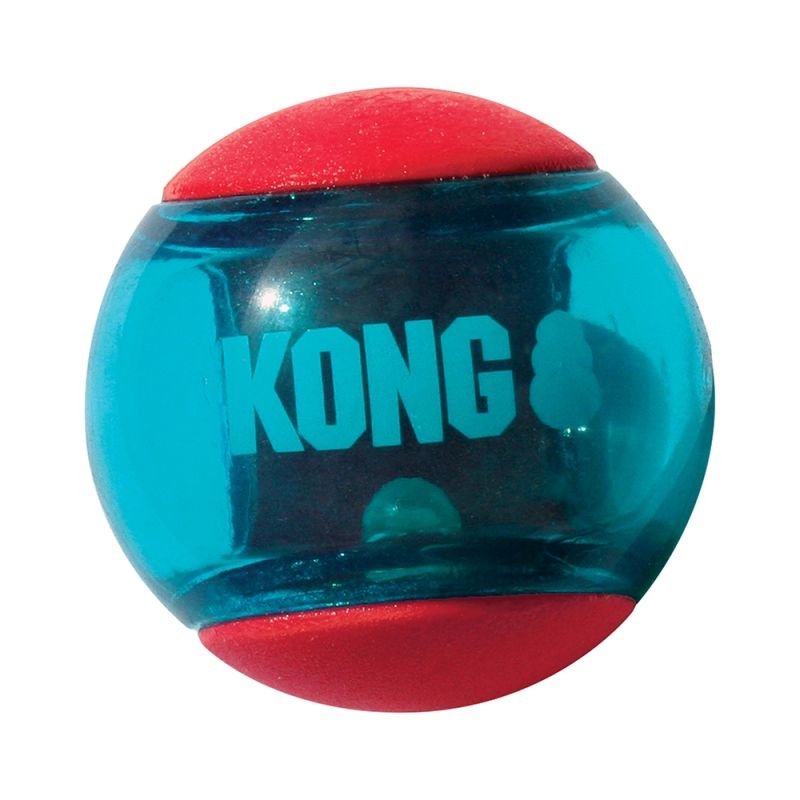 Kong Action Squeezz Μπάλα Παιχνίδι Σκύλου από Καουτσούκ Small Κόκκινη 3τμχ