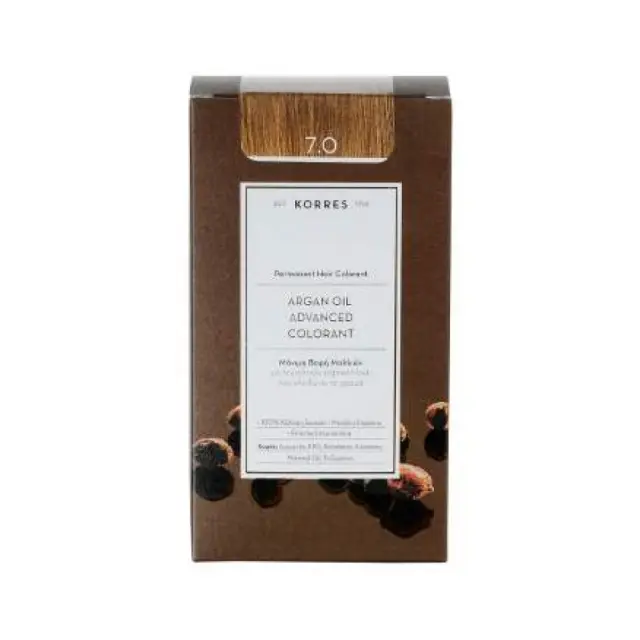 Korres Argan Oil Advanced Colorant Μόνιμη Βαφή Μαλλιών 7.0 Ξανθό Φυσικό, 50ml 3