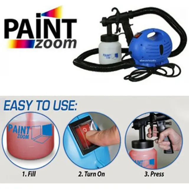 PaintZoom Ηλεκτρικό Πιστόλι Βαφής 650W με Δοχείο 0.8lt 3