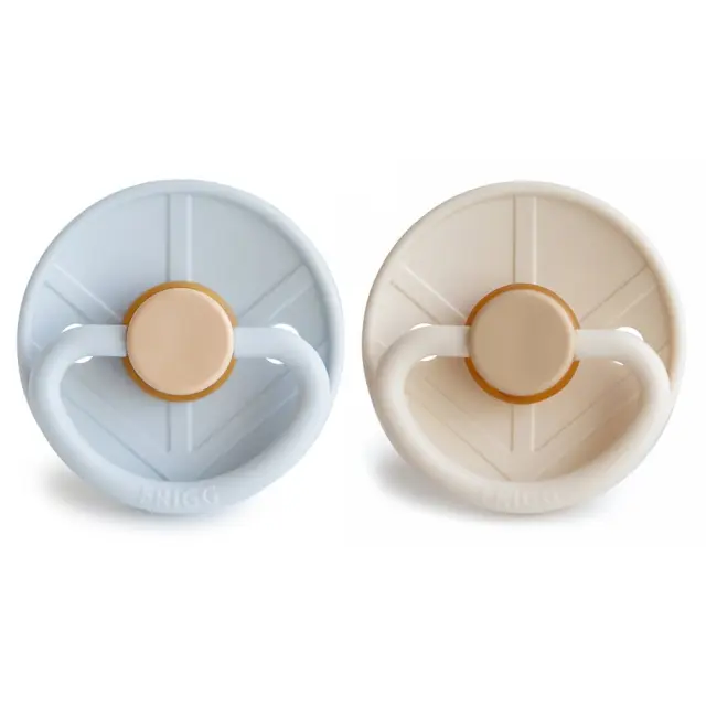 Σετ 2 Πιπίλες Latex FRIGG Little Viking Powder Blue/Cream 6-18 Μηνών Baby Oliver 2