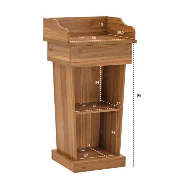 Αναλόγιο εκφωνητή Supreme Honey Oak 59,5x40x111 εκ. 3