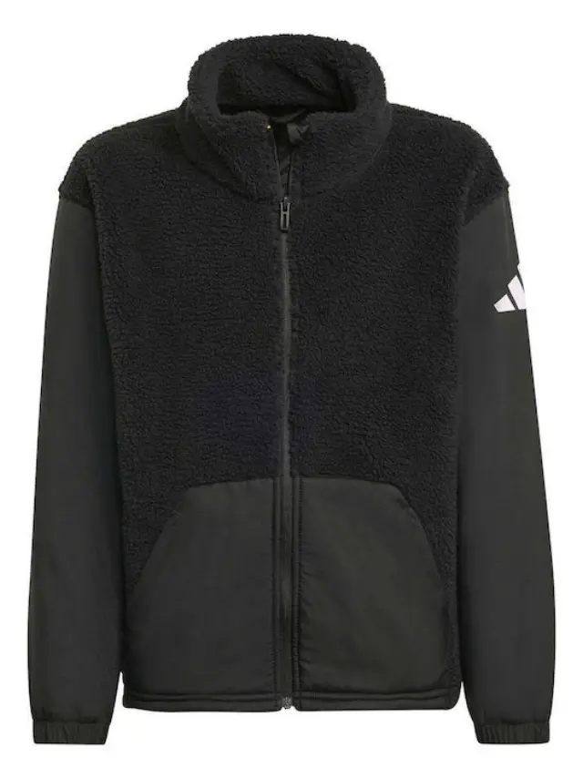 adidasΑθλητική Παιδική Ζακέτα Fleece Μαυρο - 15-16 χρονών