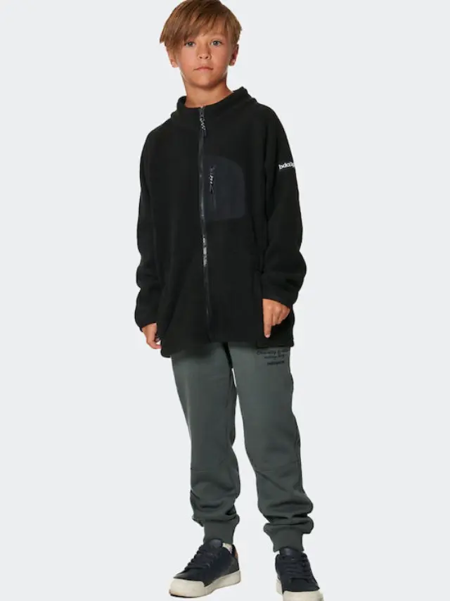 Body ActionΑθλητική Παιδική Ζακέτα Fleece Black - 14 χρονών 3