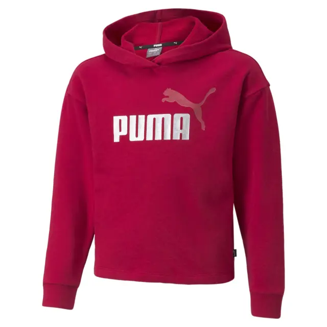 Puma Ess+ Logo Cropped Hoodie Pink 587046-33 - 164