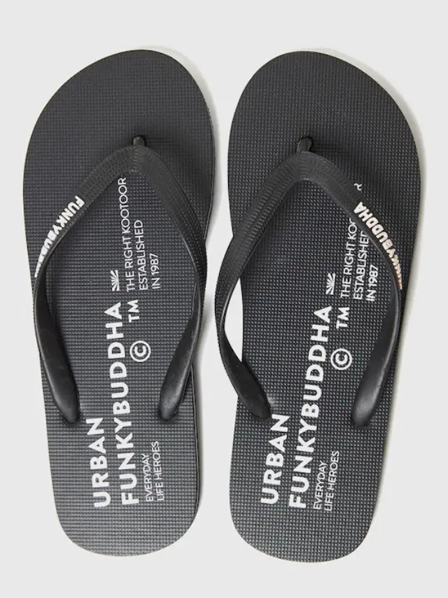 Funky Buddha Men's Flip Flops Black FBM013-008-08 - 44 3