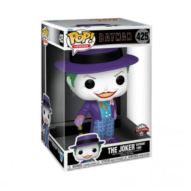 Funko Pop! Jumbo: Batman - The Joker Batman 1989 (with Hat) (Special Edition) (10") #425