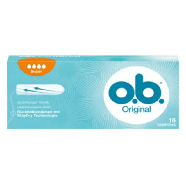 o.b. Original Super Ταμπόν για μεγάλη ροή - 16 τεμάχια 2