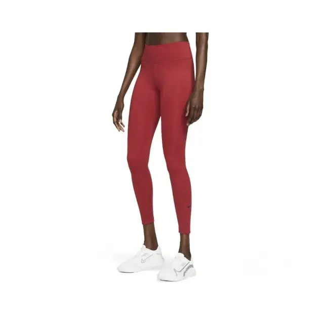 Nike One Mid-Rise Leggings (DD0252-690) - Κόκκινο - L