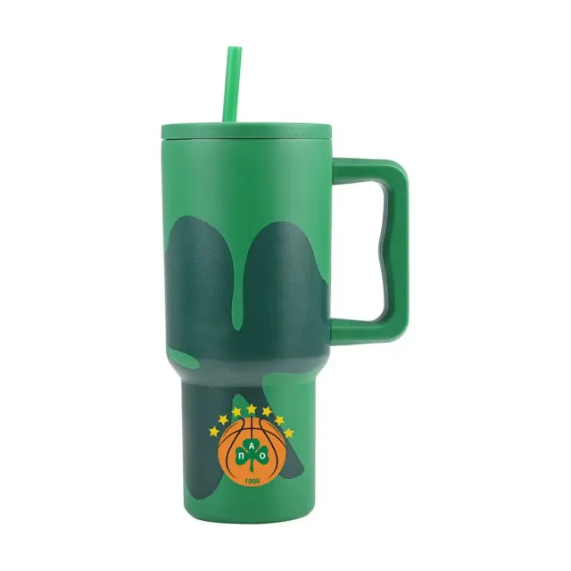 Estia Θερμός Straw Tumbler XL Save The Aegean 900ml Panathinaikos Bc Edition