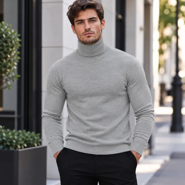 Noshame® Πλεκτό Ζιβάγκο γκρι μελανζέ - 302028 - XXL