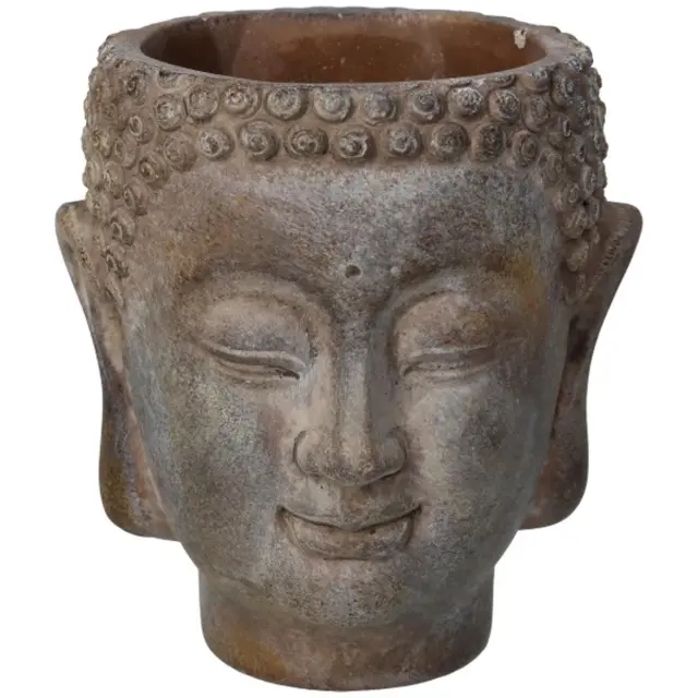 Κασπώ Βούδας Καφέ Τσιμέντο 12.5x11x13.5cm