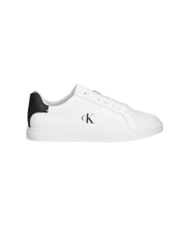 Calvin Klein - Γυναικεία Sneakers Low Pro Cup Laceup Lth Moire HW0HW02845-01W Λευκό