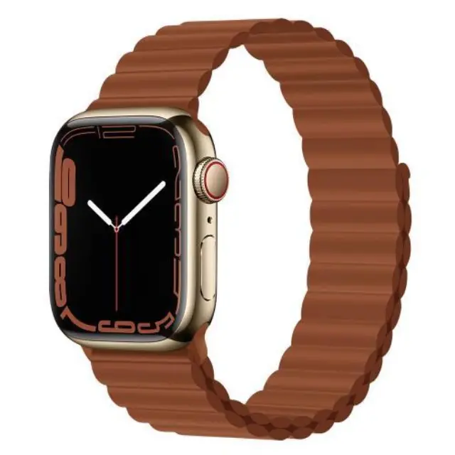 Λουράκι Devia Sport3 Silicone Magnet Apple Watch (38/ 40/ 41/ 42mm) Deluxe Καφέ N62154